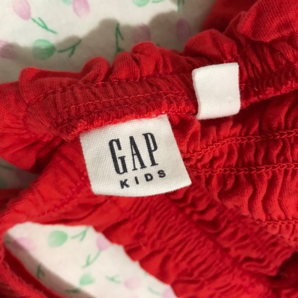 NWOT GAP Kids Cotton Smocked Tube Top Red Girls XXL/Women's S - Picture 6 of 6